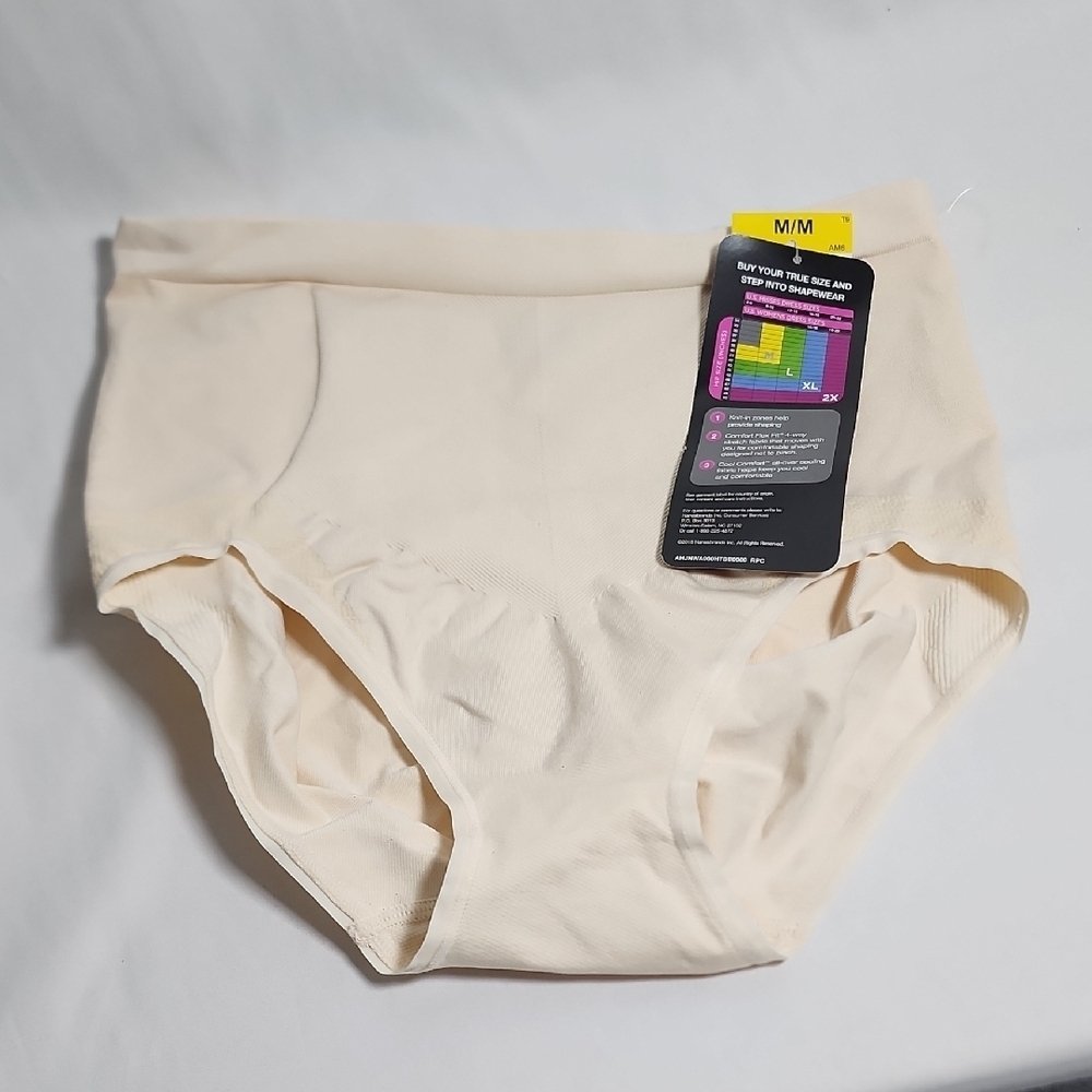 Hanes Cream High-Waisted Shapewear